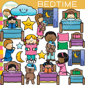 Preview of Kids Ready for Bedtime Clip Art