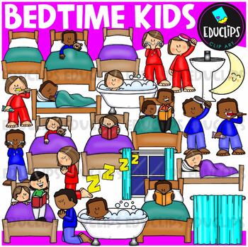 kids bedtime clipart