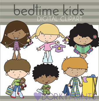 Preview of Bedtime Routine Kids Clip Art