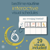Bedtime, Sleep + Evening Routine Visual Schedule (6 Versions, 19 PECs Included)