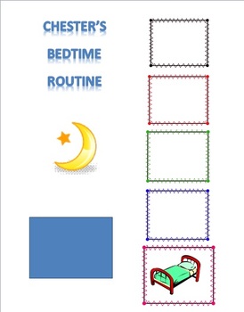Preview of Bedtime and Morning Routine Visual Schedule (choice board) with pocket