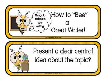 Preview of Bee A Great Writer 