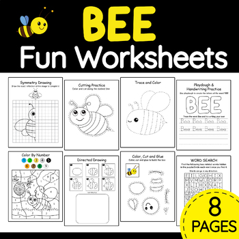 Bee Activities: Coloring, Cutting, Writing, Tracing.../ World Bee Day ...