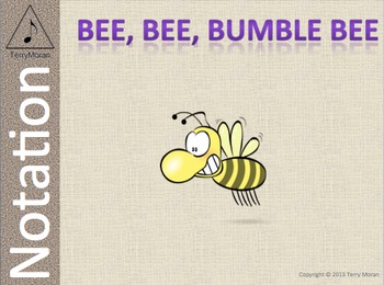 Preview of Bee Bee Bumble Bee (ms) - Notation Pack