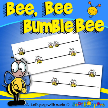 Preview of Bee Bee Bumblebee Song and Kodaly Pitch Charts | Name Game