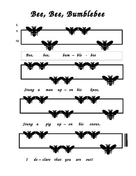 Bee Bee Bumblebee Solfege Poster By Emily Blinn Tpt