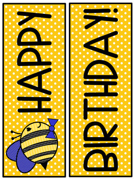 Bee Birthday Display by Joanie Bee | Teachers Pay Teachers