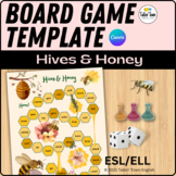 Bee Board Game Template: Irregular Verb Conjugation Game- 