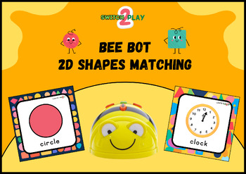 Preview of Bee Bot 2D Shapes Matching Game