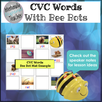 Preview of Bee Bot CVC Cards