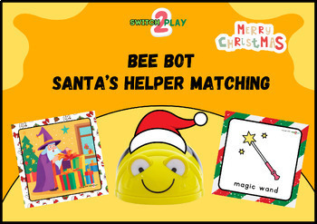 Preview of Bee Bot Christmas Santa's Helper Matching Game