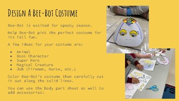 Preview of Bee Bot Costume + Halloween Activities