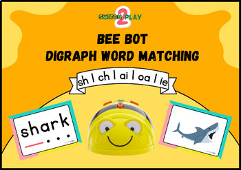 Preview of Bee Bot Digraph Matching Game sh, ch, ai, oa, ie