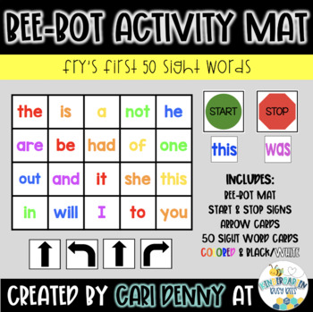 Preview of Bee-Bot Fry's First 50 Sight Word Activity Mat