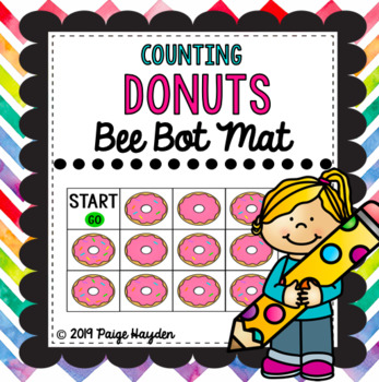 Preview of Bee Bot Mat Counting Donuts (1-10)