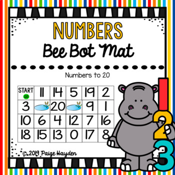 Preview of Bee Bot Mat Numbers to 20