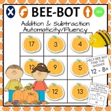 Bee Bot Math: Pumpkin Addition & Subtraction Automaticity/Fluency
