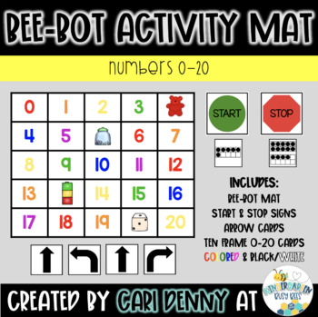 Preview of Bee-Bot Numbers 0-20 Activity Mat