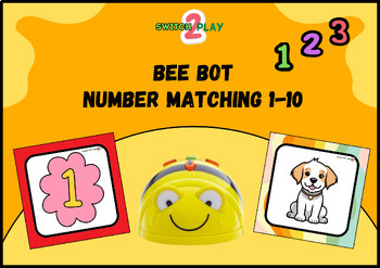 Preview of Bee Bot Numbers 1 - 10 Matching Game