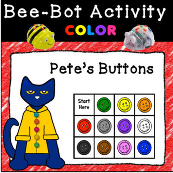 Preview of Bee Bot Pete Inspired Color Buttons