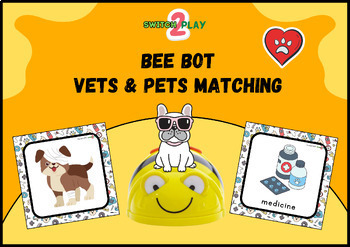 Preview of Bee Bot Pets & Vets Matching Game