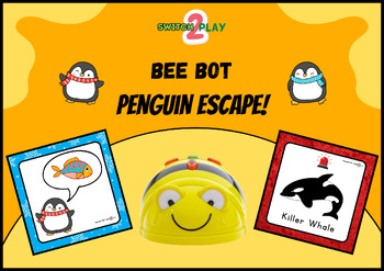 Preview of Bee Bot Polar Regions Penguin Escape Matching Game