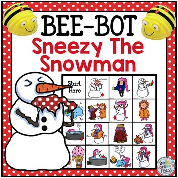 Preview of Bee Bot Mat Sneezy the Snowman Retell
