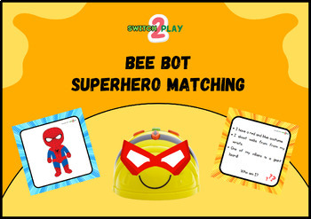 Preview of Bee Bot Superhero Matching Game
