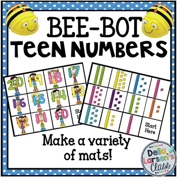 Preview of Bee Bot Mat Teen Numbers