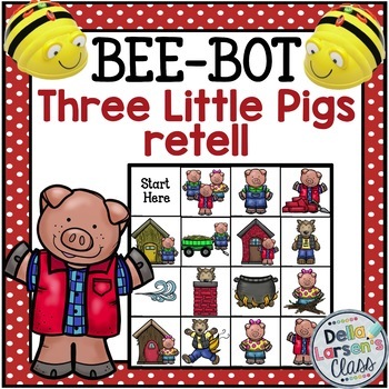 Preview of Bee Bot Mat Three Little Pigs Retell