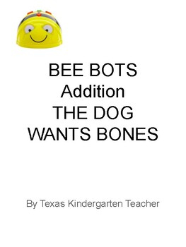 Preview of Bee-Bots Mat MATH addition counting Dog Wants a Bone Kinder, Pre-K, Bee Bot