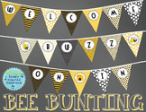 Bee Bunting Banner FREEBIE {Welcome Buzz On In}