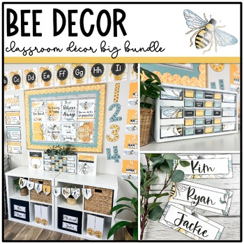 Preview of Bee Classroom Decor: BUNDLE