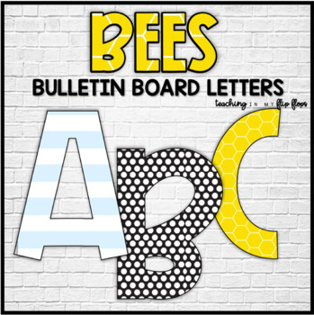 Preview of Bee Classroom Decor- Bulletin Board Letters