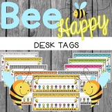 Bee Classroom Decor - DESK NAME TAGS | EDITABLE
