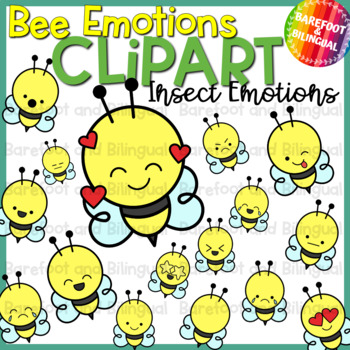 Preview of Bee Clipart Emotions - Bug Clipart