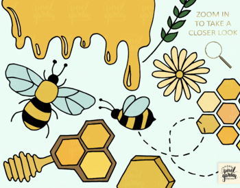 bee and honey clipart