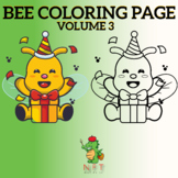 Bee Coloring Page OF NFT For Lovers Bee Preschoolers (Volume 3 )