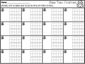 Bee Counting by Erika Deane | Teachers Pay Teachers