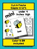 Bee - Cut & Paste Craft - Mini Craftivity for Pre-K & Kind