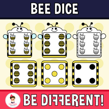 Preview of Bee Dice Clipart