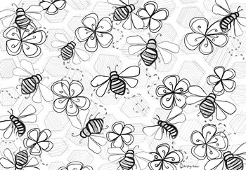 coloring pages og bees
