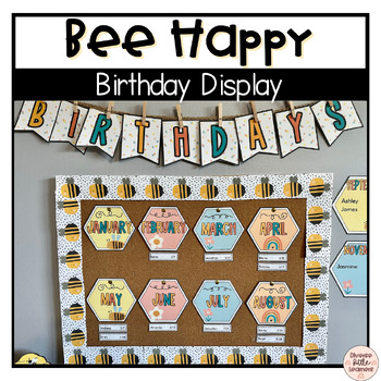 Preview of Bee Happy Birthday Display | Bulletin Board Decor