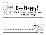 Bee Happy! Spring Writing