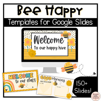 Preview of Bee Happy Themed Templates for Google Slides | Back to School