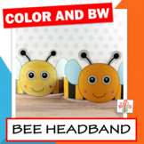 Bee Headband - Insect Paper Hat - Crown - Spring Coloring 