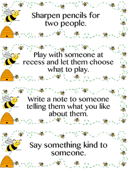 Preview of Bee Kind Random Acts of Kindness