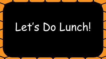 Preview of Bee Lunch Choice Board