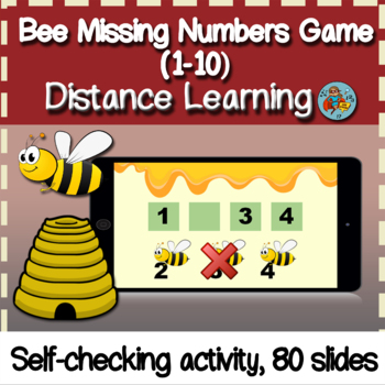 Preview of Bee Math Activity for Distance Learning and Google Classroom