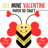 Bee Mine Valentine 3D Heart Bee Paper Craft | Valentines D
